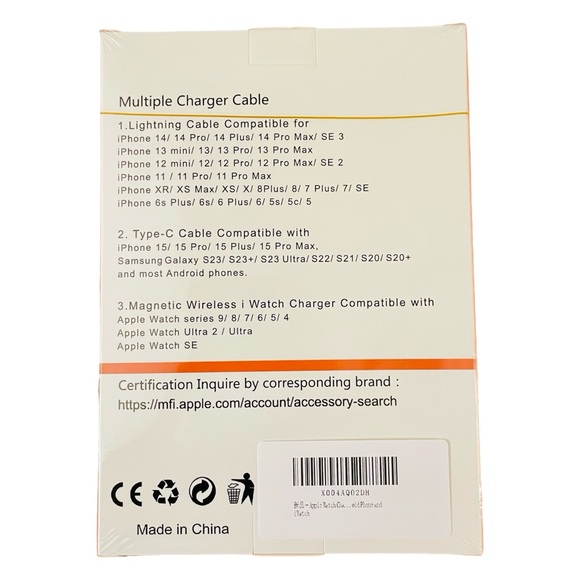 3-in-1 Multi Charging Cable for iPhone, Android, & Apple Watch - Picture 5 of 5